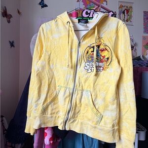 Sesame Street Yellow and White Hoodie